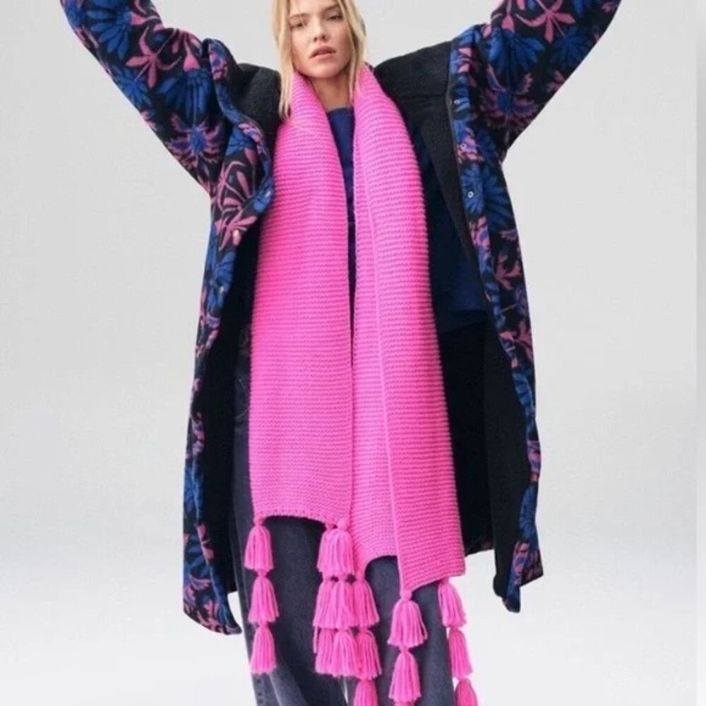 Free People Fairytale Fringe Scarf in HOT PINK